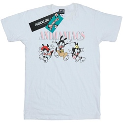 White T-shirt For Girl With Noen Fuchsia Logo