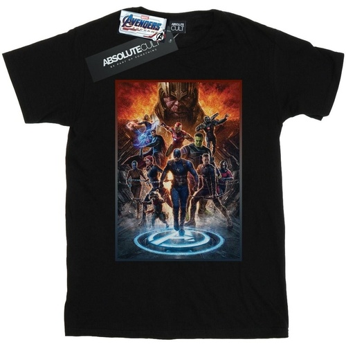 Vêtements Homme T-shirts manches longues Marvel Avengers Endgame Heroes At War Noir