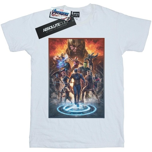 Vêtements Homme T-shirts manches longues Marvel Avengers Endgame Heroes At War Blanc