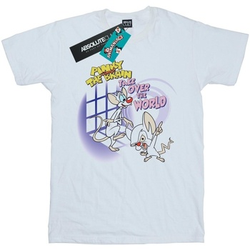 Vêtements Femme T-shirts manches longues Animaniacs Pinky And The Brain Take Over The World Blanc