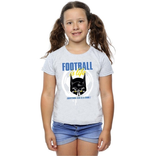 Vêtements Fille T-shirts manches longues Dc Comics Batman Football is Life Gris