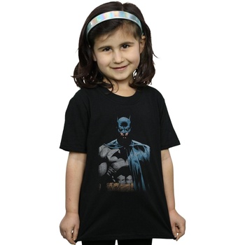 Vêtements Fille T-shirts manches longues Dc Comics Batman Close Up Noir