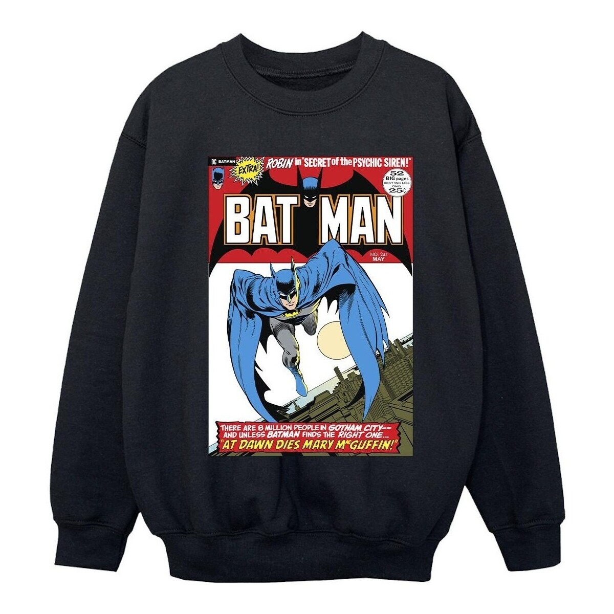 Vêtements Fille Sweats Dc Comics Running Batman Cover Noir