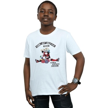 Vêtements Garçon T-shirts manches courtes Dc Comics Harley Quinn Come Out And Play Blanc