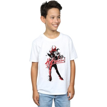 Vêtements Garçon T-shirts manches courtes Dc Comics Harley Quinn Hi Puddin Blanc