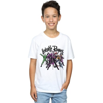 Vêtements Garçon T-shirts manches courtes Dc Comics Batman Loveable Rogues Blanc