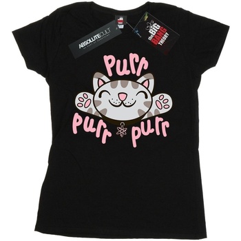 Vêtements Femme T-shirts manches longues Big Bang Theory Soft Kitty Purr Noir