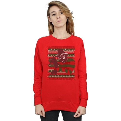 Vêtements Femme Sweats A Nightmare On Elm Street Christmas Fair Isle Rouge