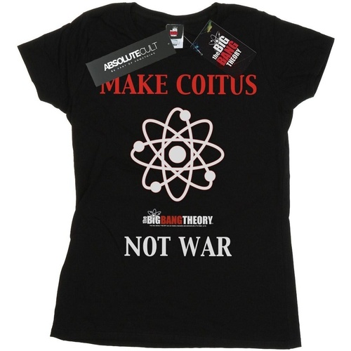 Vêtements Femme T-shirts manches longues Whad Up Science Bitchesory Make Coitus Not War Noir
