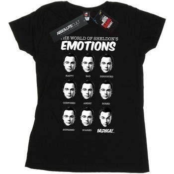 Vêtements Femme T-shirts manches longues The Big Bang Theory Sheldon Emotions Noir