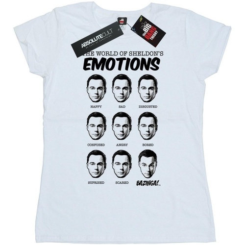 Vêtements Femme T-shirts manches longues The Big Bang Theory Sheldon Emotions Blanc