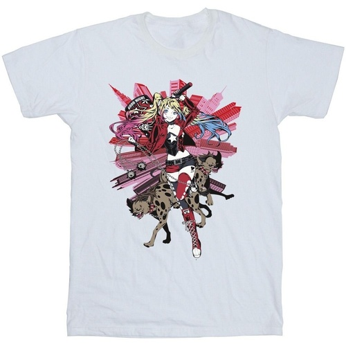 Vêtements Garçon T-shirts manches courtes Dc Comics Harley Quinn Hyenas Blanc