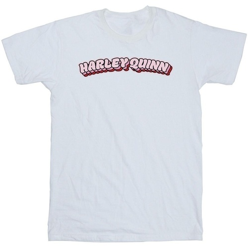 Vêtements Garçon T-shirts manches courtes Dc Comics Batman Harley Quinn Logo Blanc
