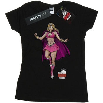 Vêtements Femme T-shirts manches longues The Big Bang Theory Penny Superhero Noir