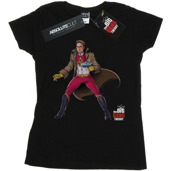 Vêtements Femme T-shirts manches longues The Big Bang Theory Leonard Superhero Noir