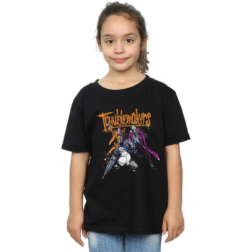 Vêtements Fille T-shirts manches longues Dc Comics Batman Troublemakers Noir