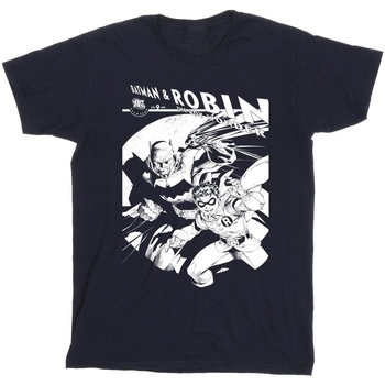 Vêtements Fille T-shirts manches longues Dc Comics Batman And Boy Wonder Bleu