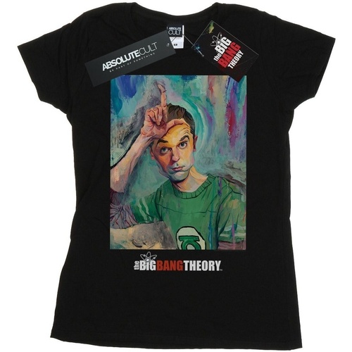 Vêtements Femme T-shirts manches longues The Big Bang Theory Sheldon Loser Painting Noir