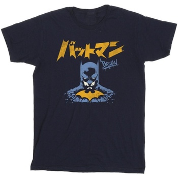 Vêtements Fille T-shirts manches longues Dc Comics Batman Japanese Stare Bleu
