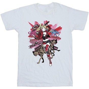 Vêtements Fille T-shirts manches longues Dc Comics Harley Quinn Hyenas Blanc
