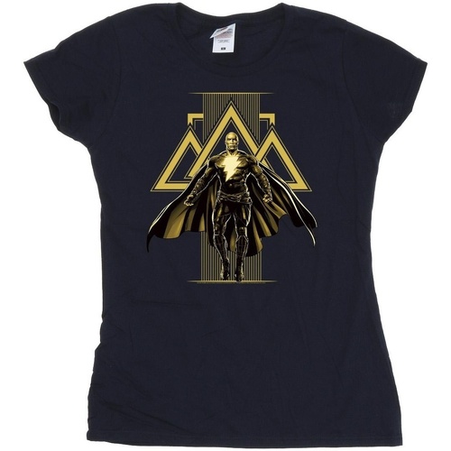 Vêtements Femme T-shirts manches longues Dc Comics Black Adam Rising Golden Symbols Bleu