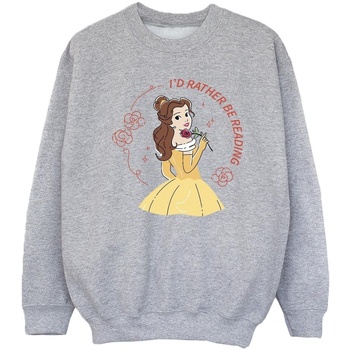 Vêtements Fille Sweats Disney Beauty And The Beast I'd Rather Be Reading Gris