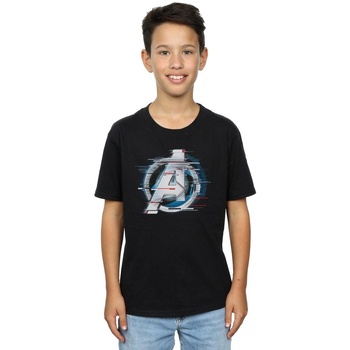 Vêtements Garçon T-shirts manches courtes Marvel Avengers Endgame Team Tech Logo Noir