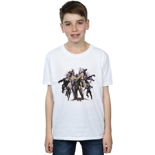Vêtements Garçon T-shirts manches courtes Marvel Avengers Endgame Vs Thanos Blanc