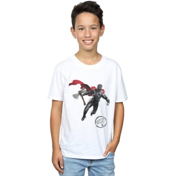 Vêtements Garçon T-shirts manches courtes Marvel Avengers Endgame Painted Thor Blanc
