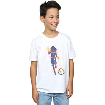 Vêtements Garçon T-shirts manches courtes Marvel Avengers Endgame Painted Captain Blanc