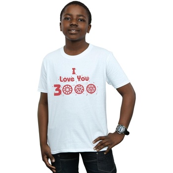 Vêtements Garçon T-shirts manches courtes Marvel Avengers Endgame I Love You 3000 Circuits Blanc