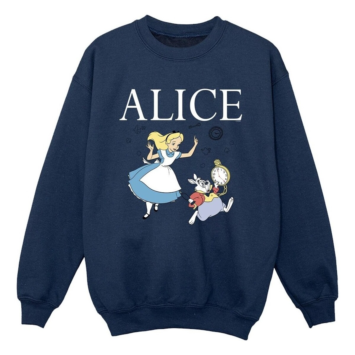 Vêtements Garçon Sweats Disney Alice In Wonderland Follow The Rabbit Bleu