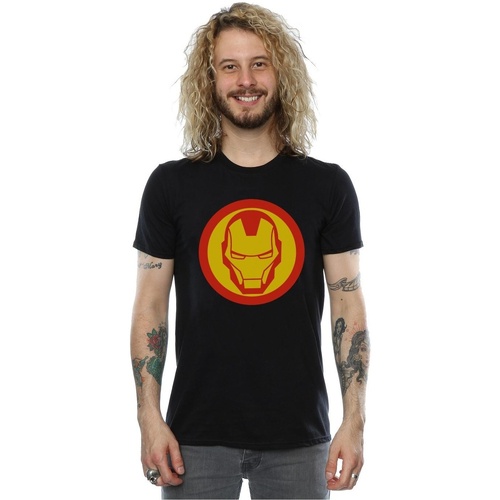 Vêtements Homme T-shirts manches longues Marvel Avengers Iron Man Simple Symbol Noir
