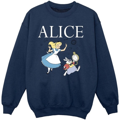 Vêtements Fille Sweats Disney Alice In Wonderland Follow The Rabbit Bleu