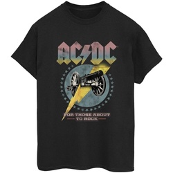 Vêtements Femme T-shirts manches longues Acdc For Those About To Rock Noir