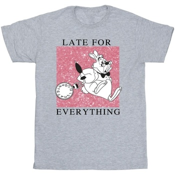 Vêtements Garçon T-shirts manches courtes Disney Alice In Wonderland White Rabbit Gris