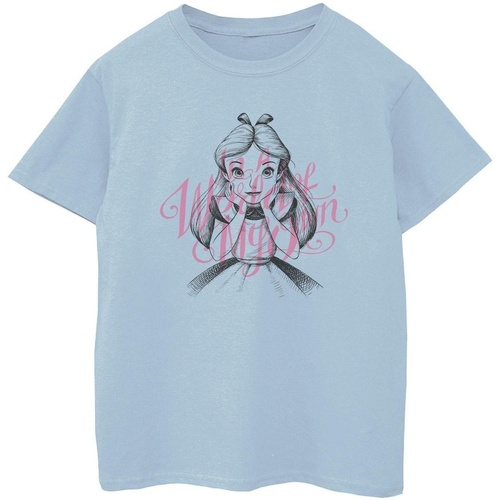 Vêtements Garçon T-shirts manches courtes Disney Alice In Wonderland In A World Of My Own Bleu