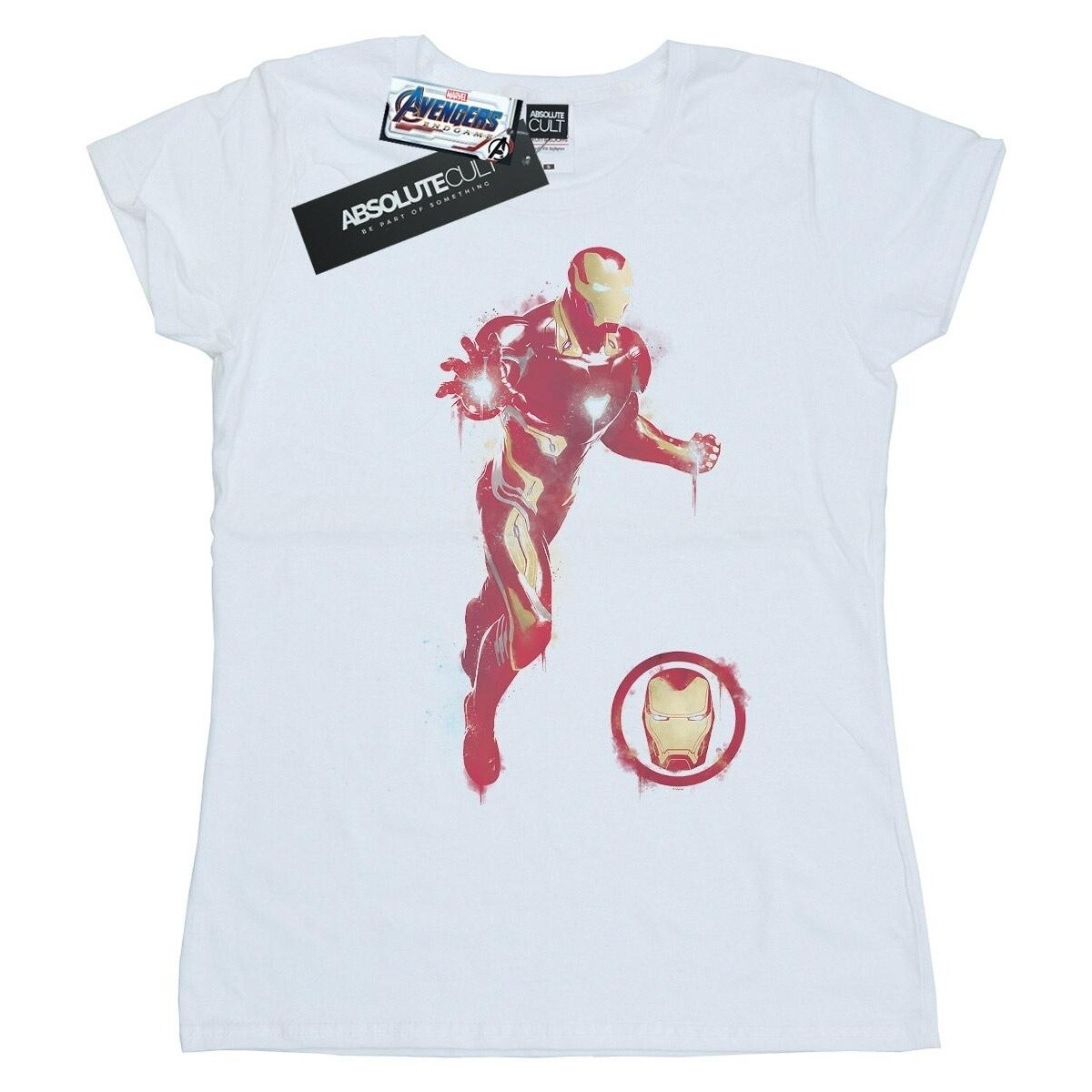Vêtements Femme T-shirts manches longues Marvel Avengers Endgame Painted Iron Man Blanc