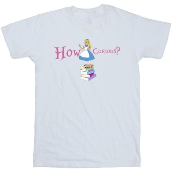 Vêtements Garçon T-shirts manches courtes Disney Alice In Wonderland How Curious Blanc