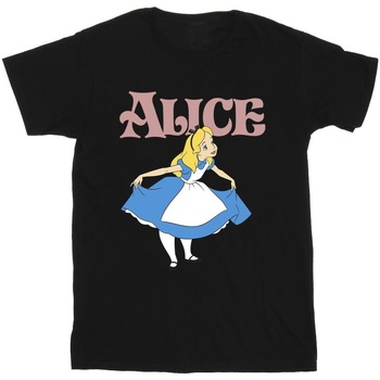 Vêtements Fille T-shirts manches longues Disney Alice In Wonderland Take A Bow Noir