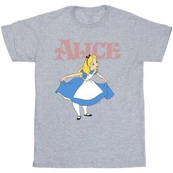 Vêtements Fille T-shirts manches longues Disney Alice In Wonderland Take A Bow Gris