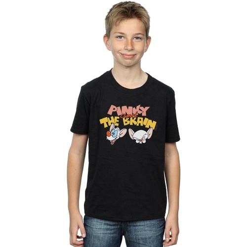 Vêtements Garçon T-shirts manches courtes Animaniacs Pinky And The Brain Heads Noir