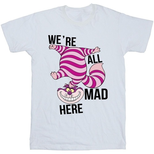 Vêtements Fille T-shirts manches longues Disney Alice In Wonderland All Mad Here Blanc