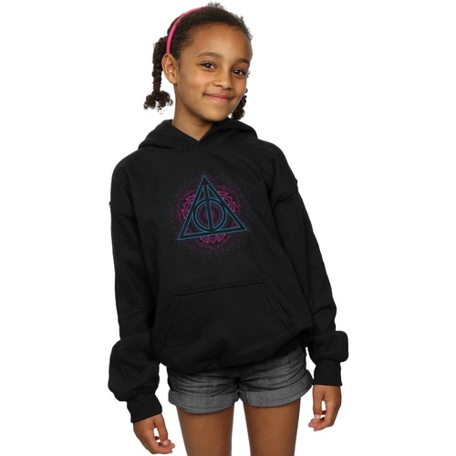 Vêtements Fille Sweats Harry Potter Neon Deathly Hallows Noir