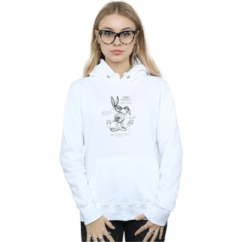 Vêtements Femme Sweats Dessins Animés Bugs Bunny Drawing Instruction Blanc