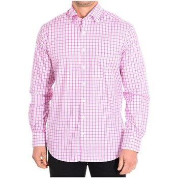 Vêtements Homme Chemises manches longues Cafe' Coton ORANGER6-11NBLS Rose