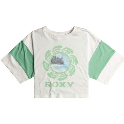 Vêtements Fille T-shirts & Polos Roxy Polo Ralph Lauren T-Shirt mit Polospieler-Logo in Meerschaumgrün Blanc