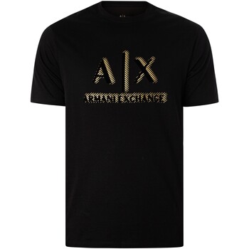 Vêtements Homme T-shirts manches courtes EAX T-shirt graphique de logo Noir