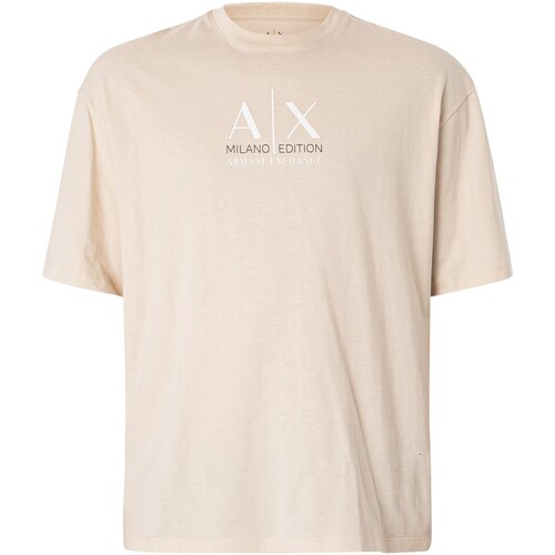 Vêtements Homme T-shirts manches courtes EAX T-shirt graphique de logo Beige