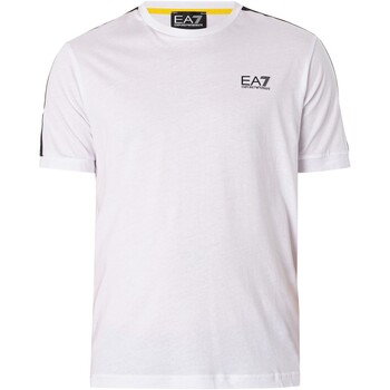 Vêtements Homme T-shirts manches courtes Emporio Armani pelle EA7 T-shirt avec logo sur la poitrine Blanc